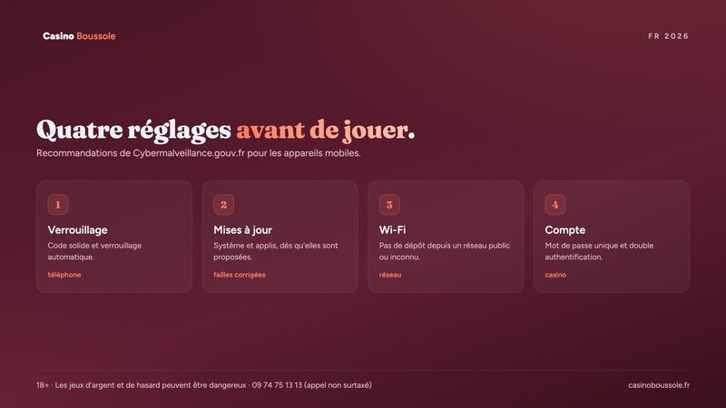 Quatre réglages de sécurité du téléphone avant de jouer sur un casino mobile