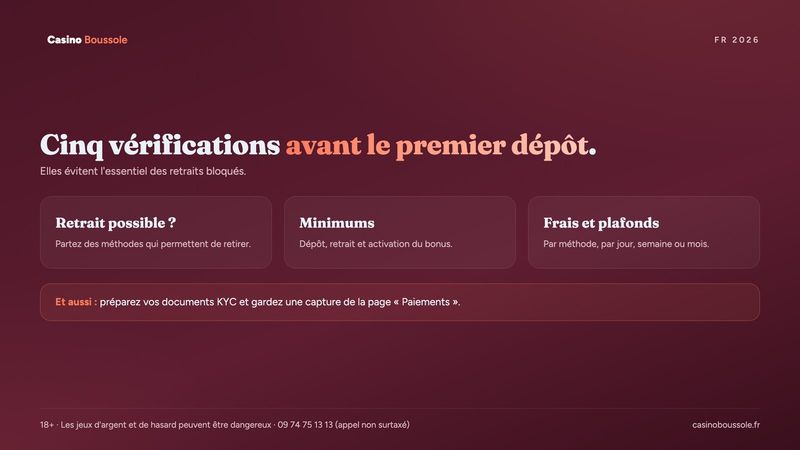 Les vérifications à faire avant de choisir un moyen de paiement au casino